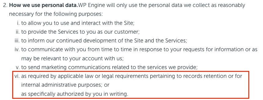 How Do We Use Your Information Clause - Free Privacy Policy
